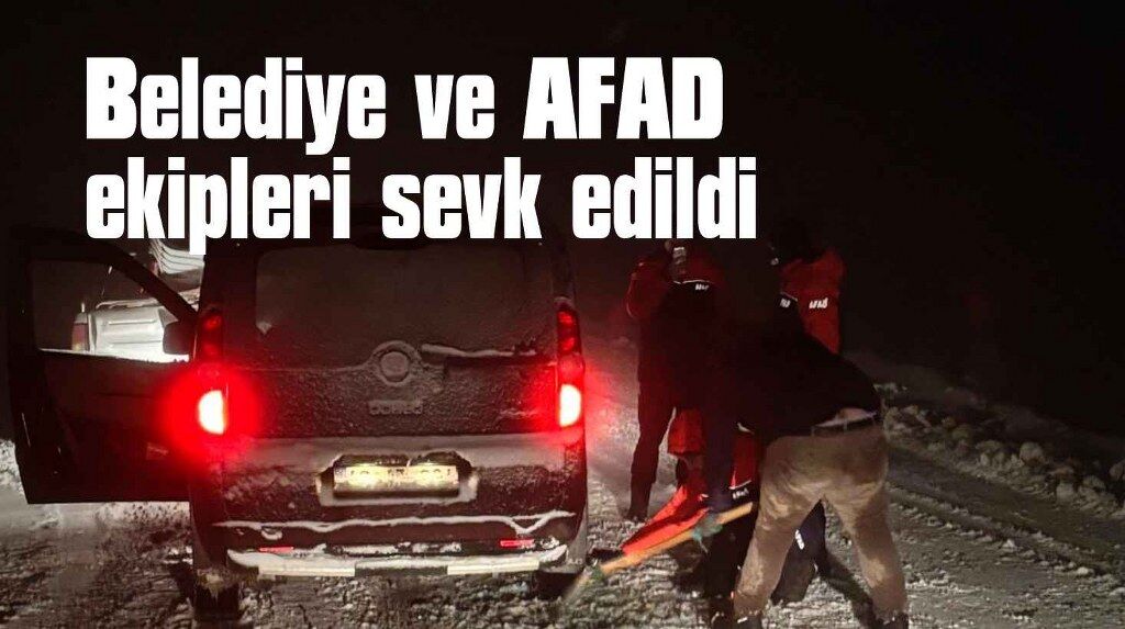 Kar ve buzlanma nedeniyle araçlar yolda kaldı